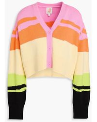 JoosTricot - Cropped Striped Cotton-blend Cardigan - Lyst