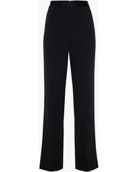 Diane von Furstenberg - Beau Satin-trimmed Crepe Straight-leg Pants - Lyst