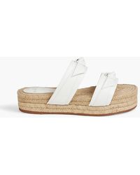 Alexandre Birman - Clarita Bow-embellished Leather Platform Espadrille Sandals - Lyst