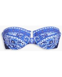 Zimmermann - Separates Sculpt Paisley-print Bandeau Bikini Top - Lyst