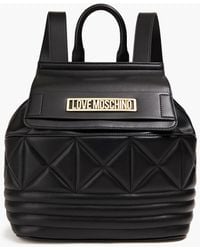 Love Moschino - Quilted Faux Leather Backpack - Lyst