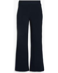 Emporio Armani - Cropped Ribbed Jersey Flared Pants - Lyst