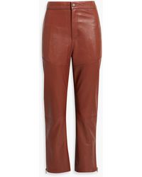 Muubaa - Leather Straight-leg Pants - Lyst