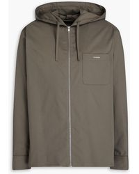 Sandro - Kapuzenjacke aus popeline aus einer baumwollmischung - Lyst