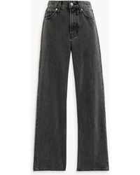 Veronica Beard - Dylan Crystal-Embellished High-Rise Straight-Leg Jeans - Lyst