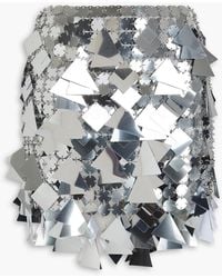Rabanne - Sequin-embellished Chainmail Mini Skirt - Lyst