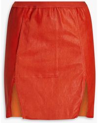 Rick Owens - Leather-blend Mini Skirt - Lyst