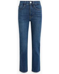 FRAME - Le Pixie Sylvie High-rise Straight-leg Jeans - Lyst