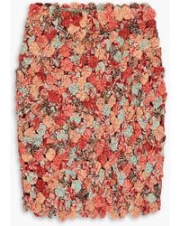 Ulla Johnson - Ariella Floral-appliquéd Cotton And Silk-blend Mini Skirt - Lyst