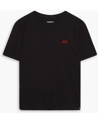 Rag & Bone - T-shirt aus baumwoll-jersey mit flammgarneffekt und stickereien - Lyst