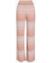Missoni - Metallic Crochet-Knit Flared Pants - Lyst