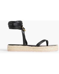 Gianvito Rossi - Ribbon Beachclub 20 Embellished Leather Espadrille Sandals - Lyst