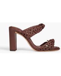 Alexandre Birman - Clarita 90 Bow-detailed Braided Leather Mules - Lyst