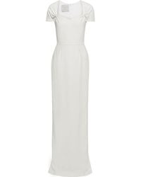 Stella McCartney Tie-back Ruched Crepe Gown - White