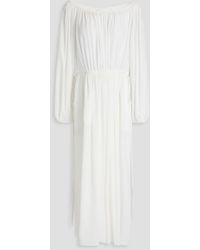 Chloé - Silk Crepe De Chine Midi Dress - Lyst