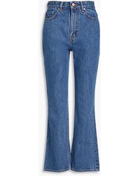 Ganni - Hoch sitzende bootcut-jeans - Lyst