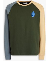 JW Anderson - Color-block Cotton-fleece Sweatshirt - Lyst