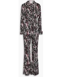 Diane von Furstenberg - Michele Printed Stretch-jersey Jumpsuit - Lyst