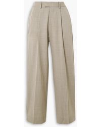 BEARE PARK - Pleated Wool Straight-leg Pants - Lyst