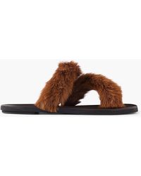 Dries Van Noten - Sandalen aus shearling - Lyst