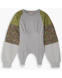 ANDERSSON BELL - Rosee Embellished Patchwork Cotton-jersey, Corduroy And Shell Sweater - Lyst