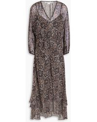 Veronica Beard - Quinlan Paisley-print Silk-georgette Midi Dress - Lyst