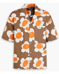 Jacquemus - Jean Embroidered Floral-print Cotton-poplin Shirt - Lyst