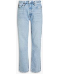 RE/DONE - 70s Faded High-rise Straight-leg Jeans - Lyst