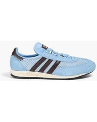 adidas Originals - Striped Suede And Mesh Sneakers - Lyst