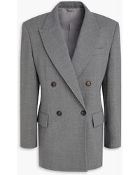 Brunello Cucinelli - Double-breasted Wool Blazer - Lyst