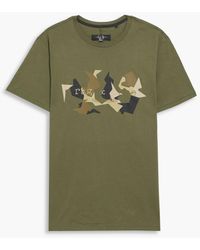 Rag & Bone Shatter t-shirt aus bio-baumwoll-jersey mit print - Grün