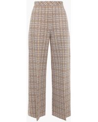 Rosetta Getty - Cropped hose mit weitem bein aus stretch-ponte mit karomuster - Lyst