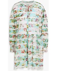 Dolce & Gabbana - Floral-print Cotton Shirt Dress - Lyst