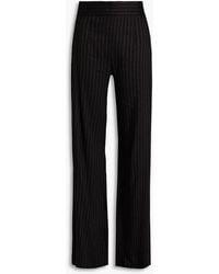 Galvan London - Pinstriped Linen-blend Flared Pants - Lyst