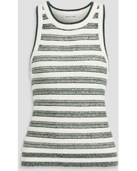 Veronica Beard - Jerrel Striped Jacquard-Knit Linen-Blend Tank - Lyst