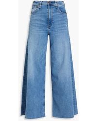 Rag & Bone - Sofie hoch sitzende jeans mit weitem bein in distressed-optik - Lyst