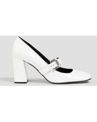 Sergio Rossi - Crystal-embellished Patent-leather Mary Jane Pumps - Lyst