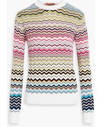 Missoni - Crochet-knit Cotton-blend Sweater - Lyst