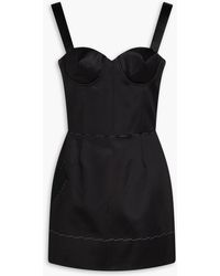 Maison Margiela - Cotton And Silk-blend Satin Mini Dress - Lyst