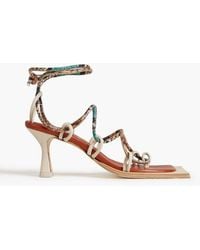 Miista - Mie Smooth And Croc-effect Leather Sandals - Lyst