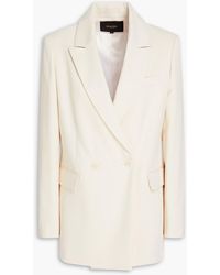Maje - Double-breasted Lyocell-blend Crepe Blazer - Lyst