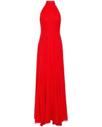Stella McCartney Corded Lace Halterneck Gown - Red