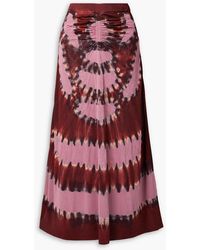 Altuzarra - Arroyo Ruched Tie-dyed Knitted Maxi Skirt - Lyst
