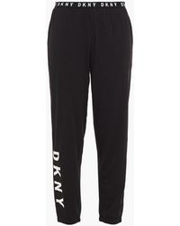 DKNY Printed Stretch-jersey Pyjama Trousers - Black