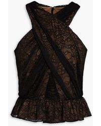 Veronica Beard - Kailani Corded Lace Peplum Top - Lyst
