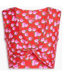 Magda Butrym - Bikini-oberteil mit floralem print und twist-detail - Lyst