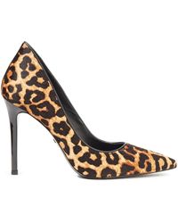 michael michael kors olympia leopard calf hair and leather trainer