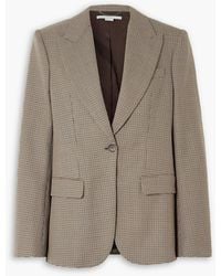 Stella McCartney - Oversized Houndstooth Wool Blazer - Lyst