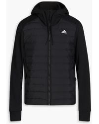 adidas - Quilted Printed Shell Hooded Down Track Jacket - Lyst