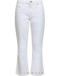 Victoria, Victoria Beckham Cutout Cropped High-rise Kick-flare Jeans - White